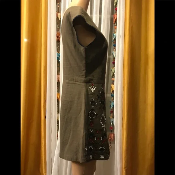 Piper By Townsen BEI OLIVE embroidered Romper M - Picture 7 of 12